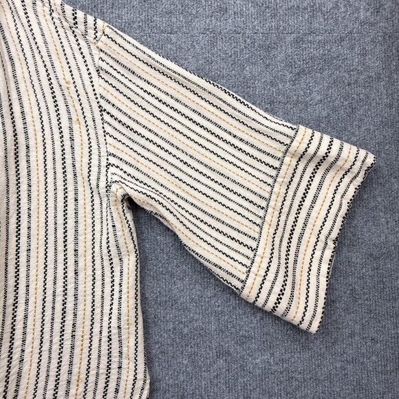 BP Linen Blend Striped Stitch Cropped Kimono Jacket Boho Tribal Size 1X - Picture 12 of 16